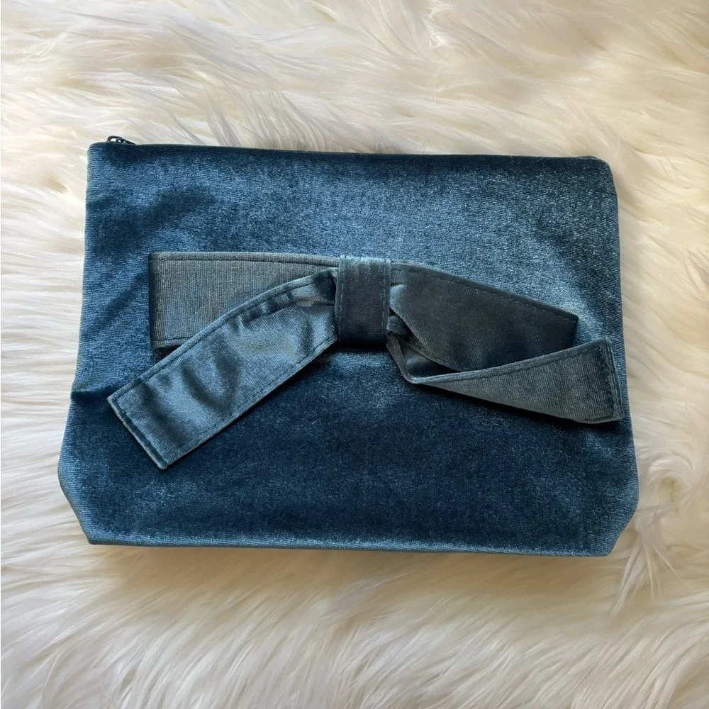 Set of 3 Velvet Bow Makeup Bags